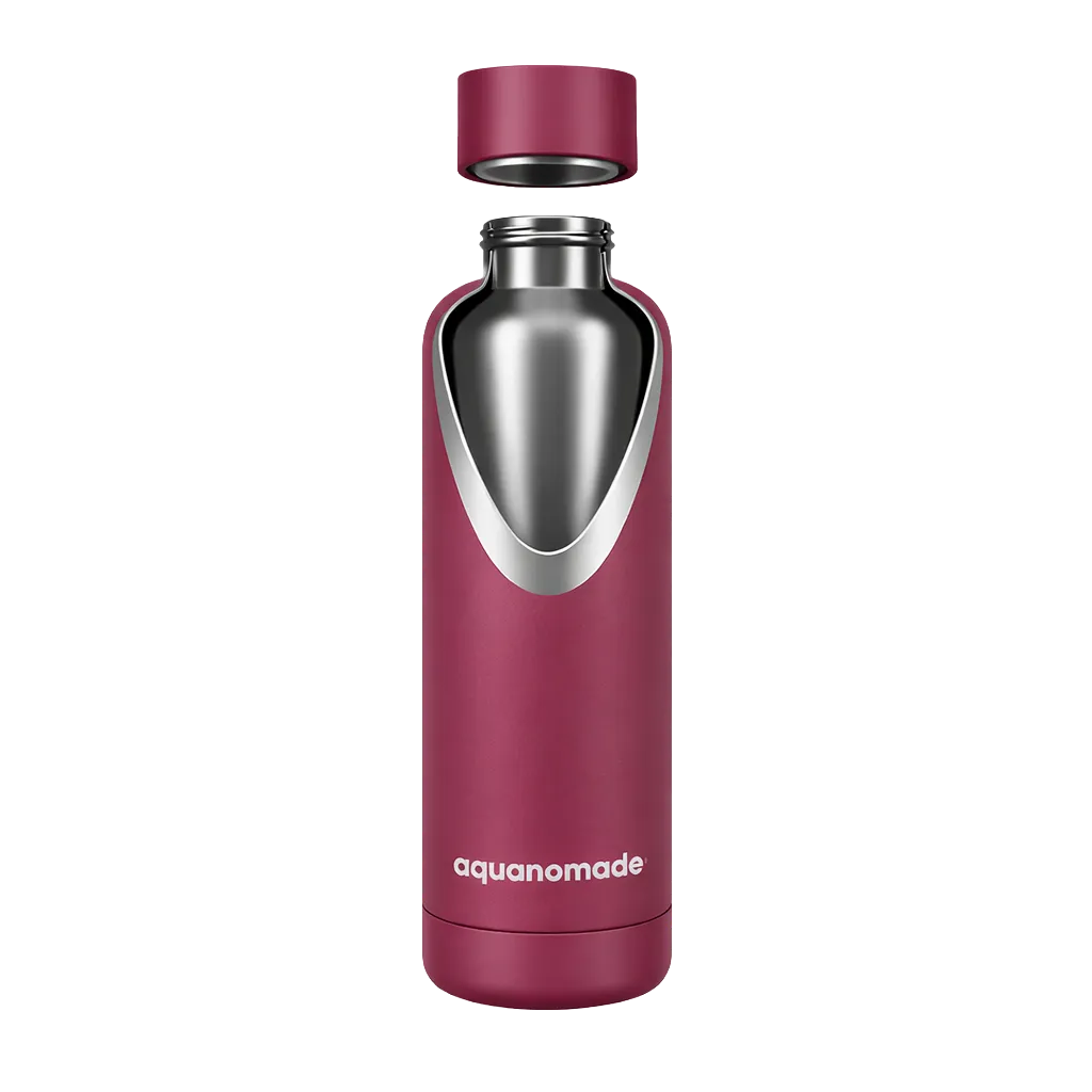 gourde-bordeaux-mat-750ml-bouchon-silicone-etanche-aquanomade